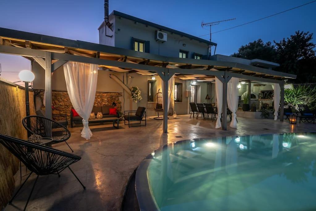 Casa Del Miele, Private Pool, Bbq, Mountain View. Villa Alikianos Exterior foto