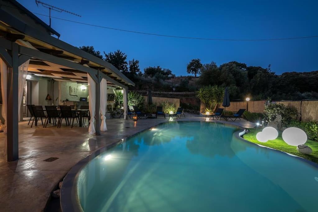 Casa Del Miele, Private Pool, Bbq, Mountain View. Villa Alikianos Exterior foto